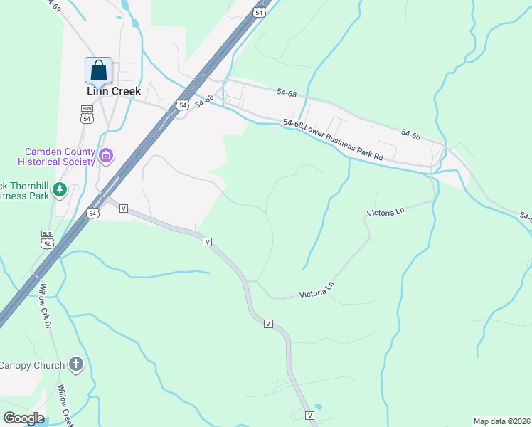 map of restaurants, bars, coffee shops, grocery stores, and more near 16 Wildwood Drive in Linn Creek