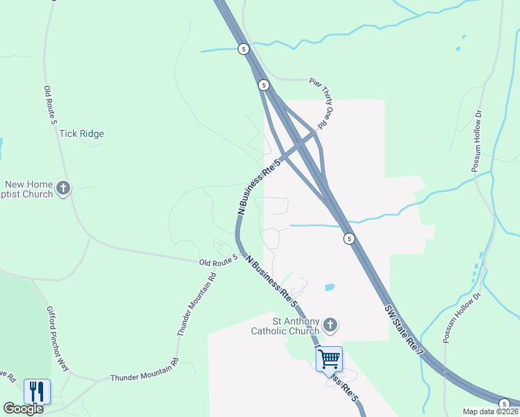 map of restaurants, bars, coffee shops, grocery stores, and more near 98 Edwards Drive in Camdenton