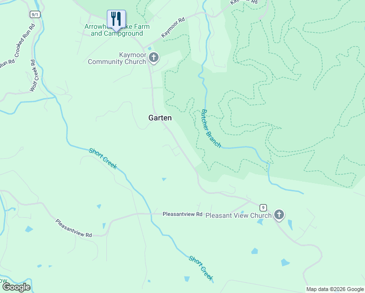map of restaurants, bars, coffee shops, grocery stores, and more near 7592 Gatewood Road in Fayetteville