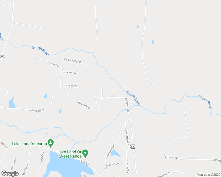 map of restaurants, bars, coffee shops, grocery stores, and more near 4 Willow Court in Ruther Glen