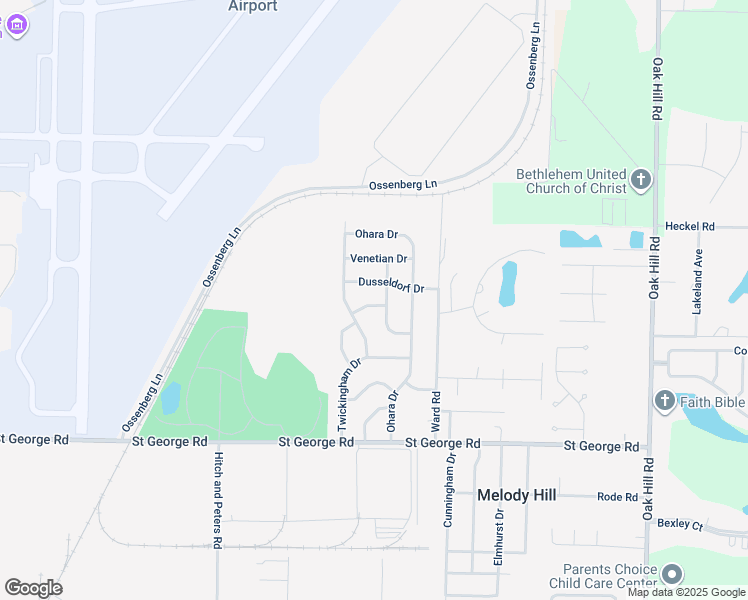 map of restaurants, bars, coffee shops, grocery stores, and more near 2220 Heritage Avenue in Evansville