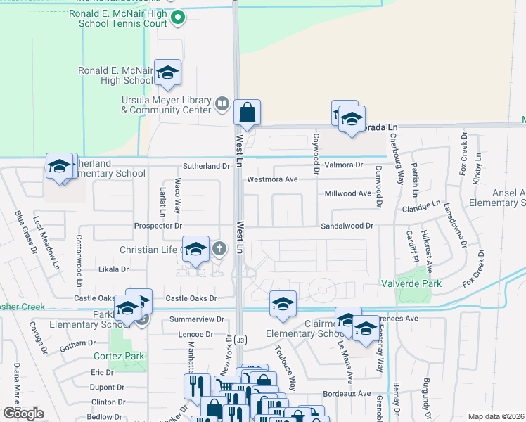 map of restaurants, bars, coffee shops, grocery stores, and more near 9126 Dalewood Street in Stockton