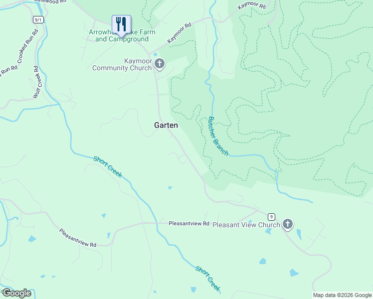 map of restaurants, bars, coffee shops, grocery stores, and more near 7592 Gatewood Road in Fayetteville