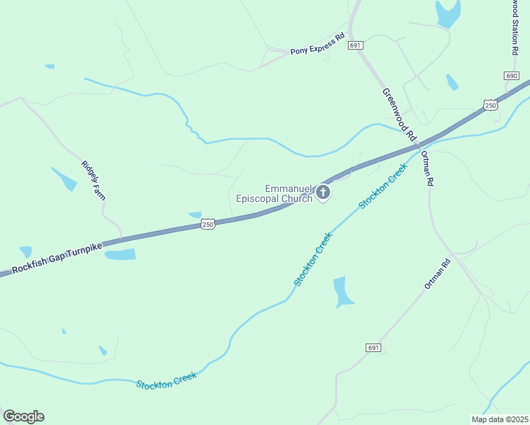 map of restaurants, bars, coffee shops, grocery stores, and more near U.S. 250 in Greenwood