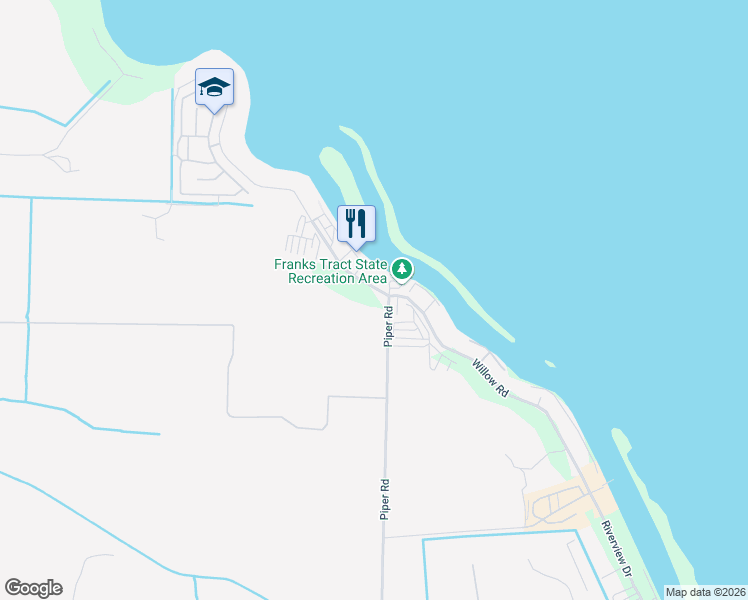 map of restaurants, bars, coffee shops, grocery stores, and more near 3995 North Willow Road in Bethel Island