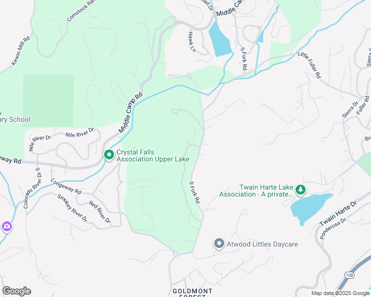 map of restaurants, bars, coffee shops, grocery stores, and more near 22670 Wildcat Ridge Road in Sonora