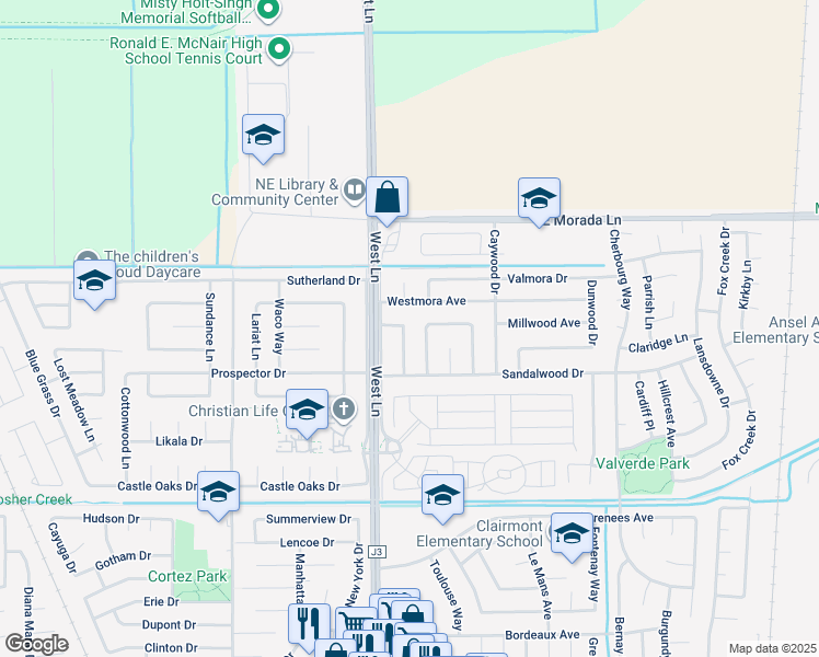 map of restaurants, bars, coffee shops, grocery stores, and more near 9226 Dalewood Street in Stockton