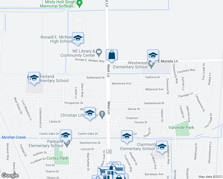 map of restaurants, bars, coffee shops, grocery stores, and more near 9332 Dalewood Street in Stockton