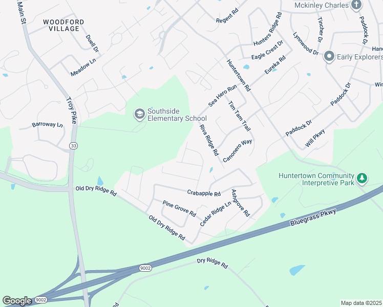 map of restaurants, bars, coffee shops, grocery stores, and more near 4056 Greentree Road in Versailles