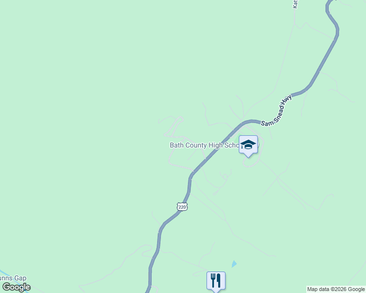 map of restaurants, bars, coffee shops, grocery stores, and more near 85 Roseloe Lane in Hot Springs