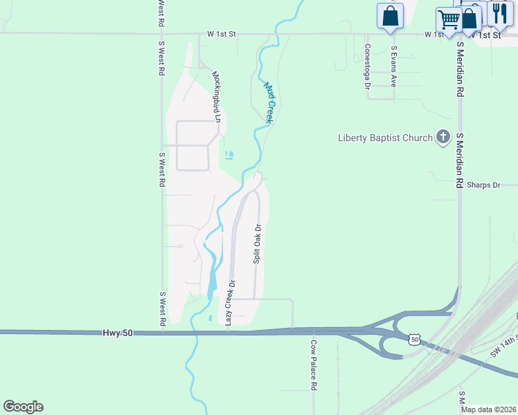 map of restaurants, bars, coffee shops, grocery stores, and more near 809 Split Oak Drive in Newton