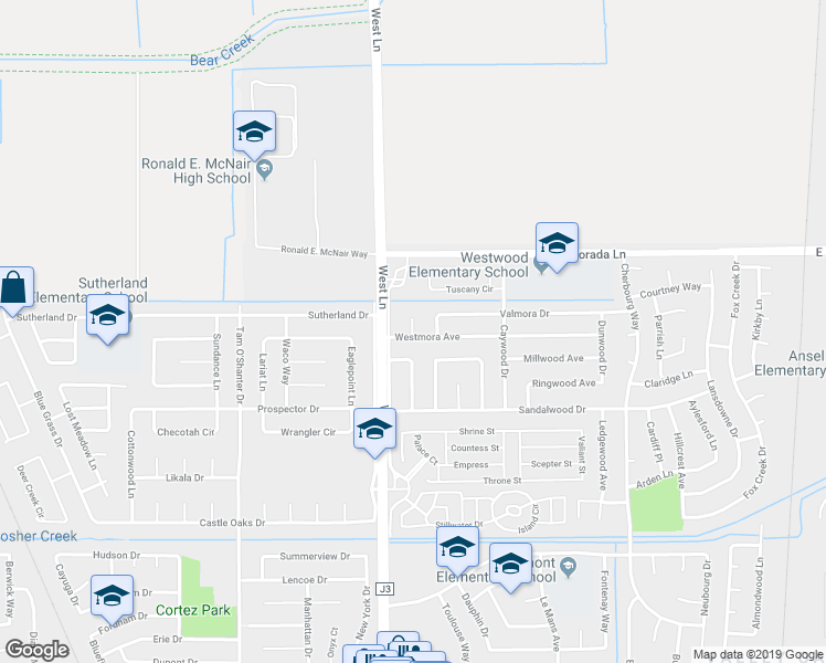 map of restaurants, bars, coffee shops, grocery stores, and more near 1504 Westmora Avenue in Stockton