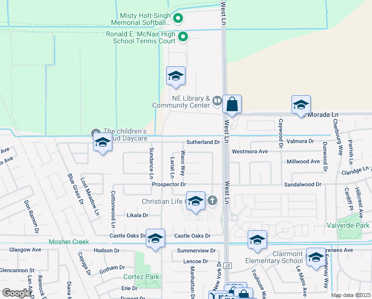 map of restaurants, bars, coffee shops, grocery stores, and more near 1022 Fleetwood Way in Stockton