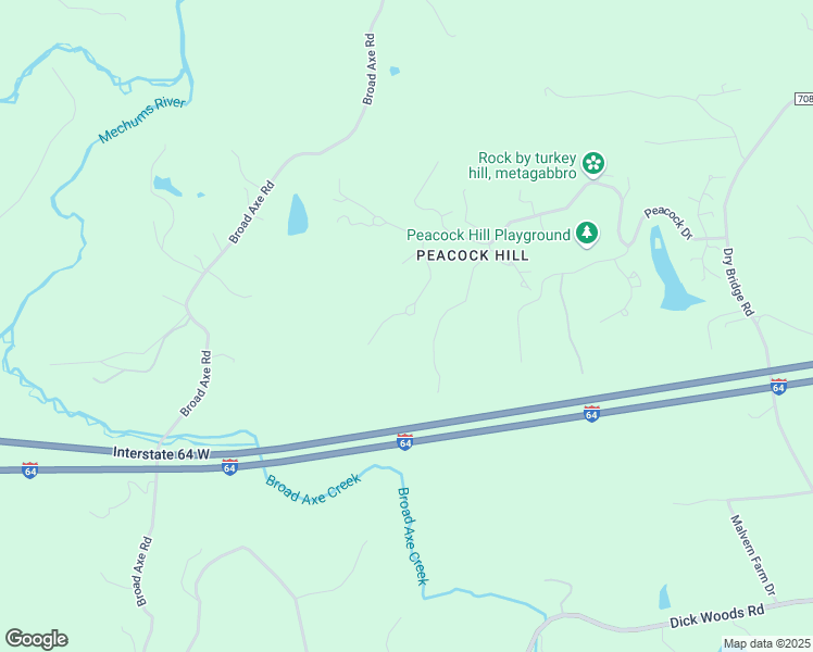 map of restaurants, bars, coffee shops, grocery stores, and more near 651 Big Oak Road in Charlottesville