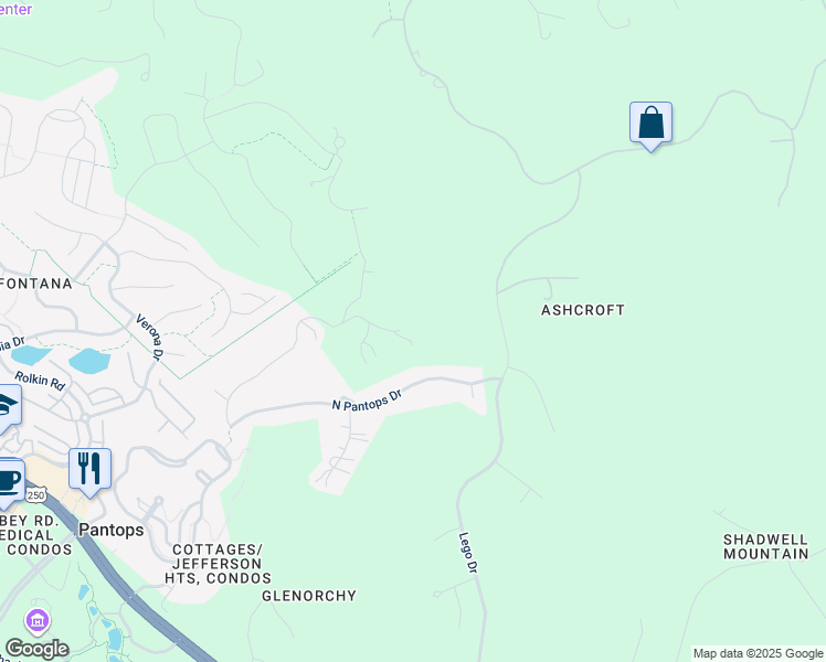 map of restaurants, bars, coffee shops, grocery stores, and more near 2035 Tremont Road in Charlottesville