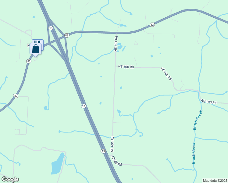 map of restaurants, bars, coffee shops, grocery stores, and more near Northeast 601 Road in St. Clair County
