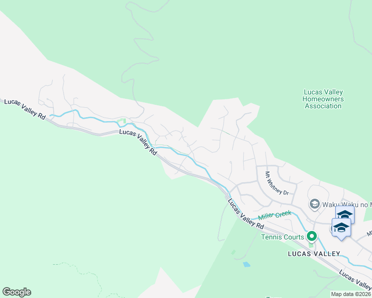 map of restaurants, bars, coffee shops, grocery stores, and more near 9 Creekside Drive in San Rafael