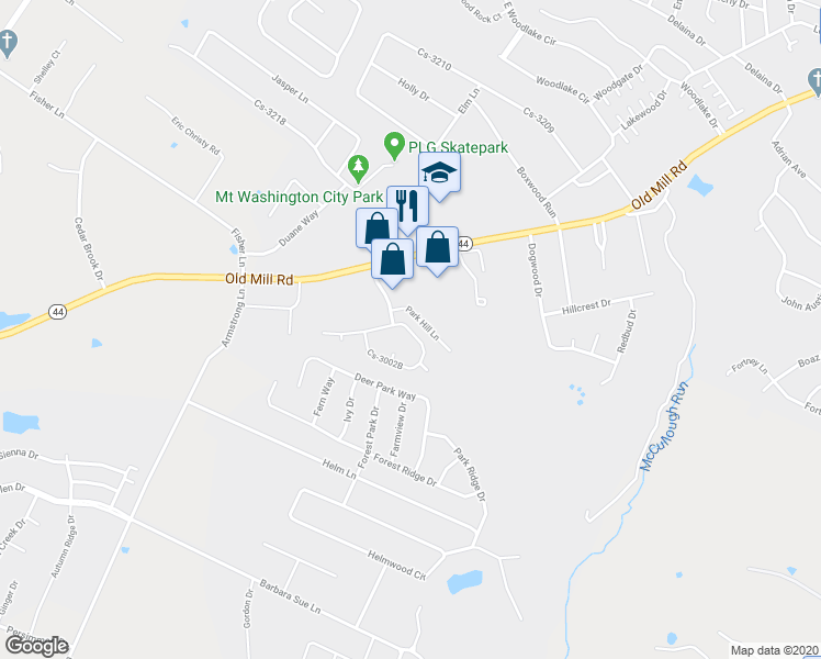 map of restaurants, bars, coffee shops, grocery stores, and more near 135 Cs-3002 in Mount Washington