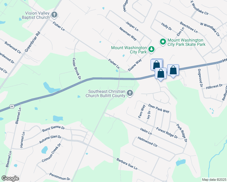 map of restaurants, bars, coffee shops, grocery stores, and more near 200-366 Armstrong Lane in Mount Washington