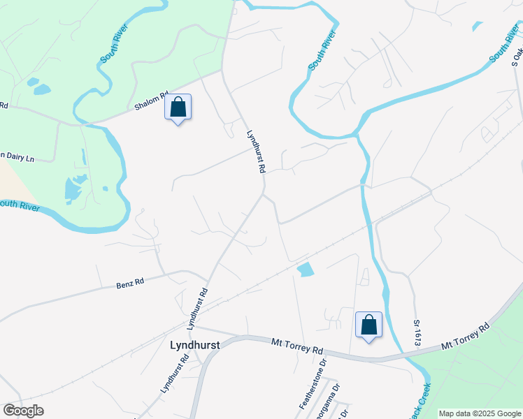 map of restaurants, bars, coffee shops, grocery stores, and more near 2732 Lyndhurst Road in Waynesboro