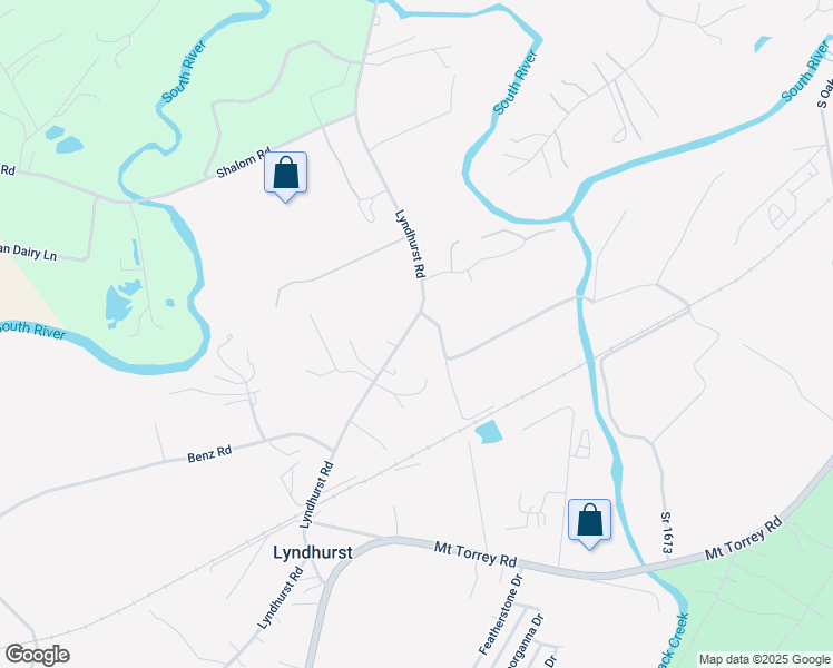 map of restaurants, bars, coffee shops, grocery stores, and more near 2732 Lyndhurst Road in Waynesboro
