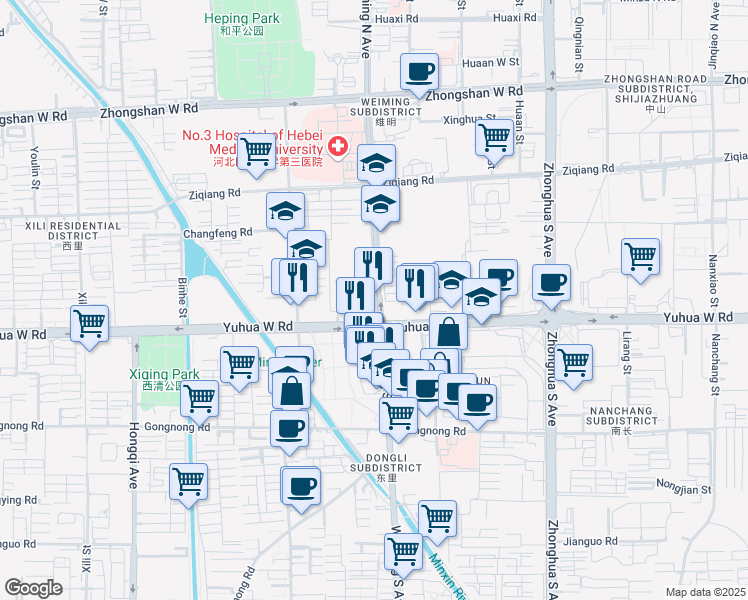 map of restaurants, bars, coffee shops, grocery stores, and more near in 