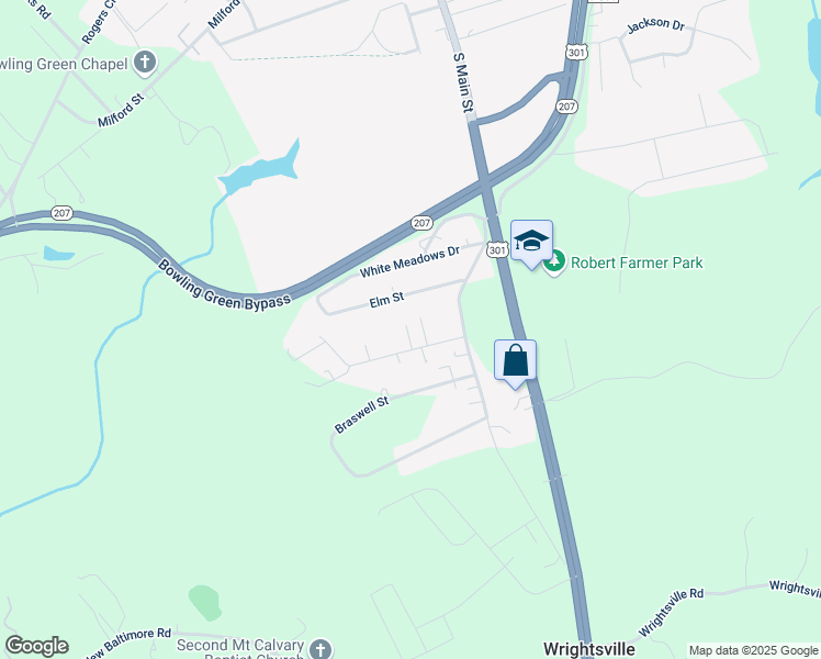 map of restaurants, bars, coffee shops, grocery stores, and more near 17173 Sarah Street in Bowling Green