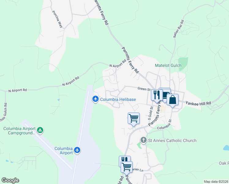 map of restaurants, bars, coffee shops, grocery stores, and more near Rachele 115 in Columbia