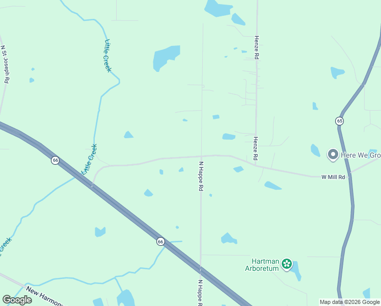 map of restaurants, bars, coffee shops, grocery stores, and more near 6601 West Mill Road in Evansville