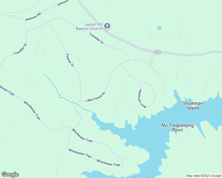 map of restaurants, bars, coffee shops, grocery stores, and more near 455 Lake Forest Drive in Mineral