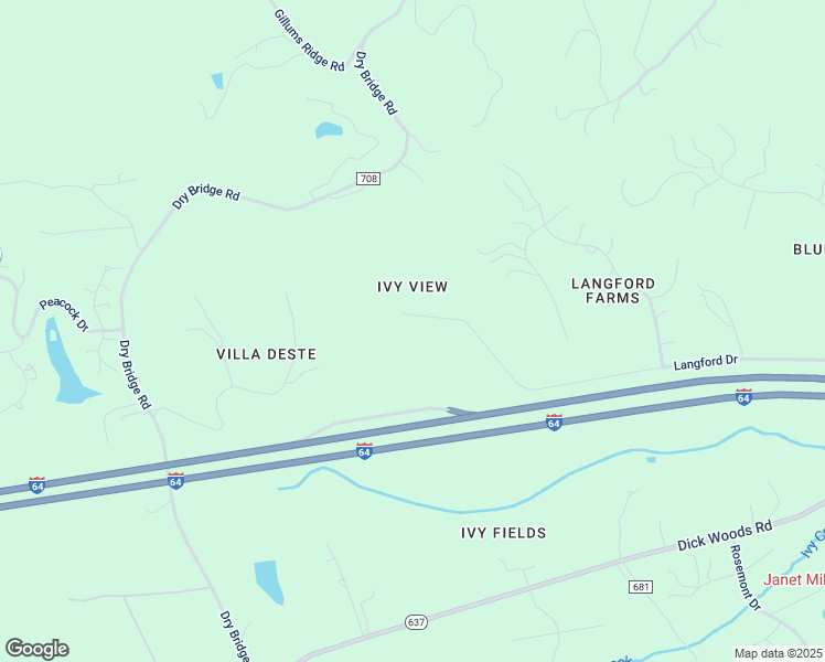 map of restaurants, bars, coffee shops, grocery stores, and more near 3625 Langford Drive in Charlottesville