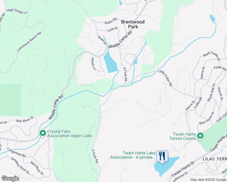 map of restaurants, bars, coffee shops, grocery stores, and more near 22845 South Fork Road in Sonora