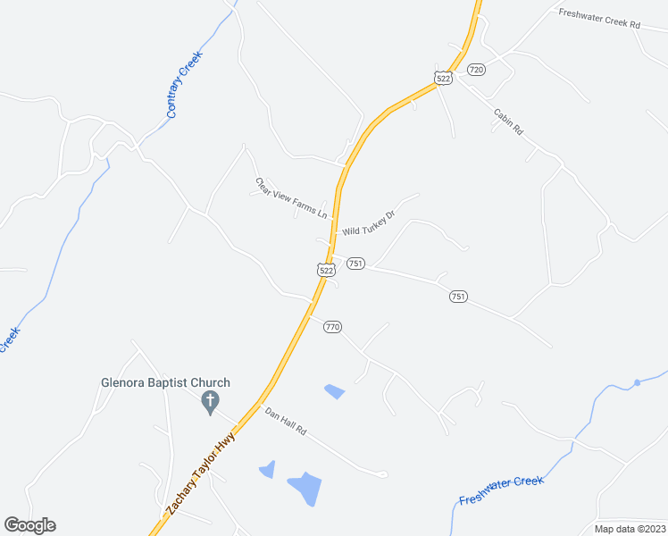 map of restaurants, bars, coffee shops, grocery stores, and more near 1960 Zachary Taylor Highway in Mineral