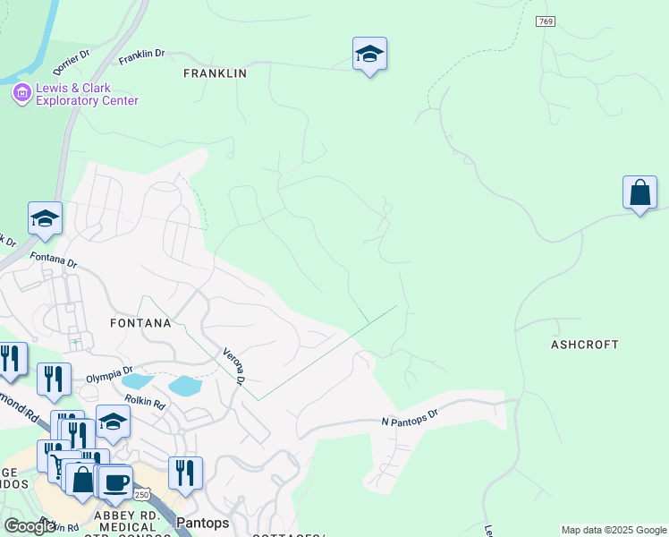 map of restaurants, bars, coffee shops, grocery stores, and more near 2096 Aspen Drive in Charlottesville