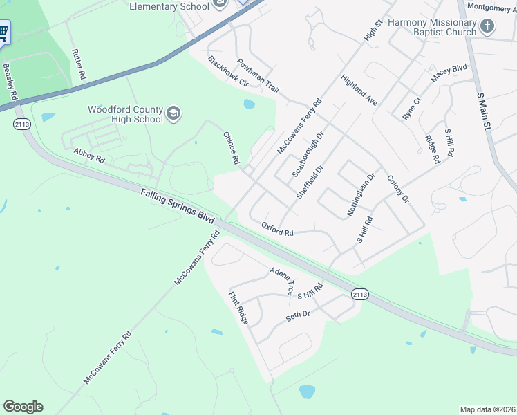 map of restaurants, bars, coffee shops, grocery stores, and more near 204 Dundee Court in Versailles