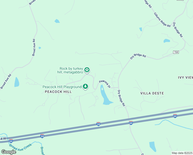 map of restaurants, bars, coffee shops, grocery stores, and more near 222 Turkey Ridge Road in Charlottesville