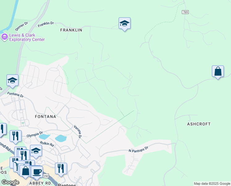 map of restaurants, bars, coffee shops, grocery stores, and more near 2091 Aspen Drive in Charlottesville