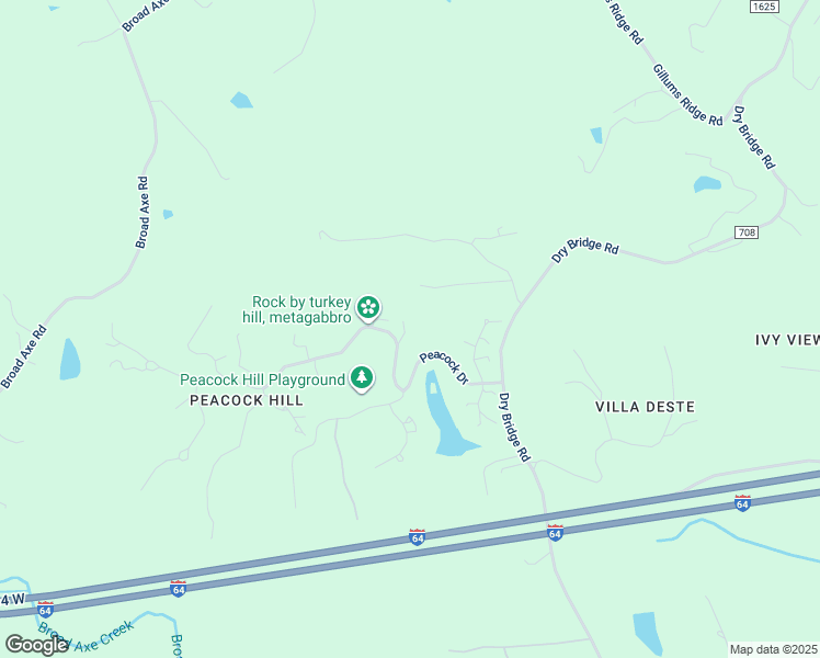 map of restaurants, bars, coffee shops, grocery stores, and more near 222 Turkey Ridge Road in Charlottesville