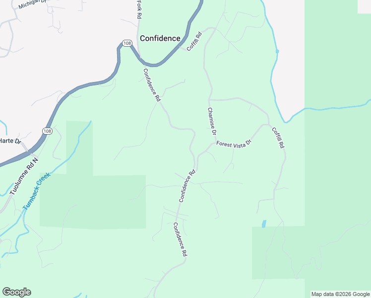 map of restaurants, bars, coffee shops, grocery stores, and more near 23000 Confidence Road in Twain Harte