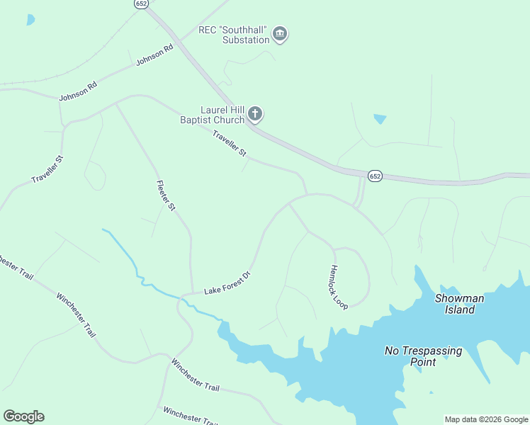 map of restaurants, bars, coffee shops, grocery stores, and more near 310 Lake Forest Drive in Mineral