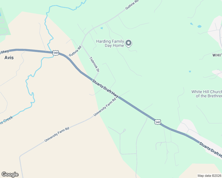 map of restaurants, bars, coffee shops, grocery stores, and more near 1634 Stuarts Draft Highway in Stuarts Draft