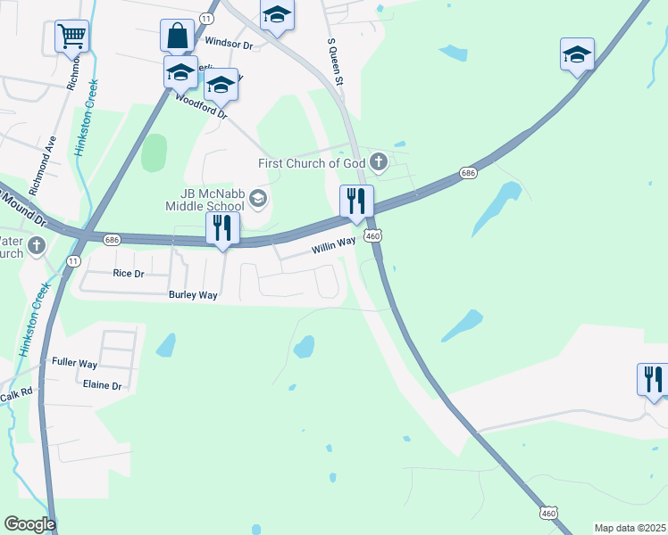 map of restaurants, bars, coffee shops, grocery stores, and more near 116 Skyview Drive in Mount Sterling