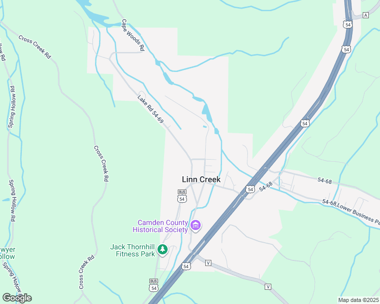 map of restaurants, bars, coffee shops, grocery stores, and more near 201-209 Walnut St in Linn Creek