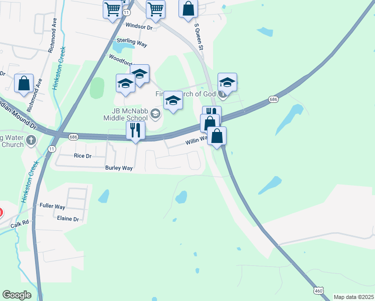 map of restaurants, bars, coffee shops, grocery stores, and more near 132 Skyview Drive in Mount Sterling