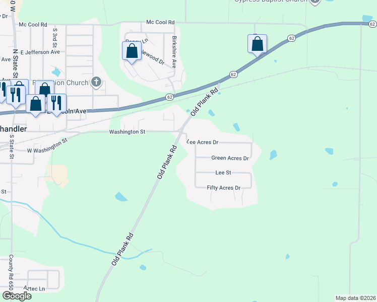 map of restaurants, bars, coffee shops, grocery stores, and more near 411 Leeward Drive in Boonville