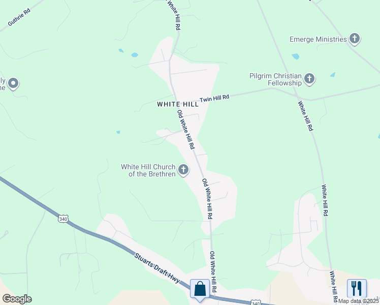 map of restaurants, bars, coffee shops, grocery stores, and more near 699 Old White Hill Road in Stuarts Draft