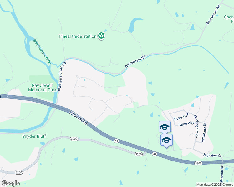 map of restaurants, bars, coffee shops, grocery stores, and more near 54 Inglenook Drive in Taylorsville