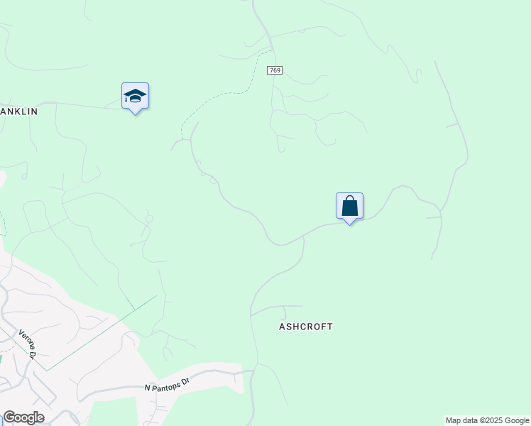 map of restaurants, bars, coffee shops, grocery stores, and more near 2441 Summit Ridge Trail in Charlottesville