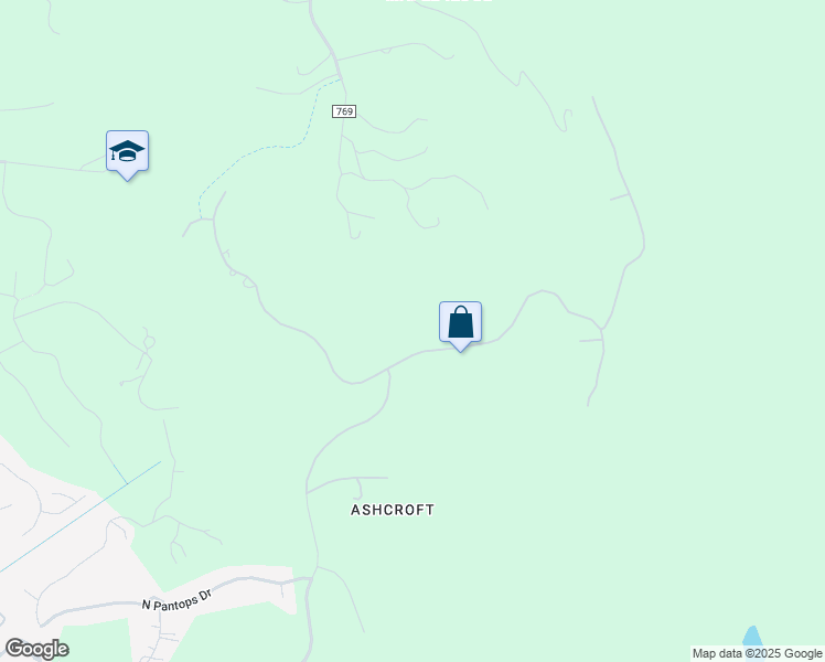 map of restaurants, bars, coffee shops, grocery stores, and more near 2515 Summit Ridge Trail in Charlottesville