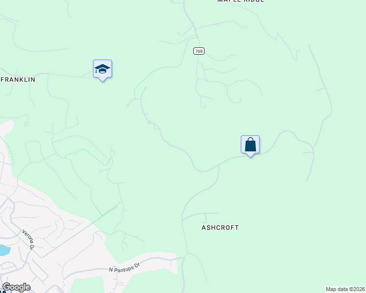 map of restaurants, bars, coffee shops, grocery stores, and more near 2437 Summit Ridge Trail in Charlottesville